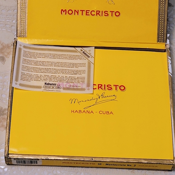 Authentic Wooden Cuban Montecristo Box only - Picture 4 of 6